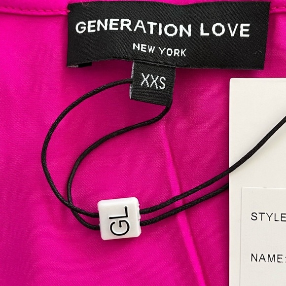 NWT! Generation Love "Aida" Lace Silk Tank hot pink & black XXS Sexy Romantic - Picture 8 of 13